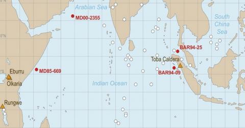 Impact de l’éruption du Toba sur le climat et la dynamique océan-atmosphère Impact de l’éruption du Toba sur le climat et la dynamique océan-atmosphère